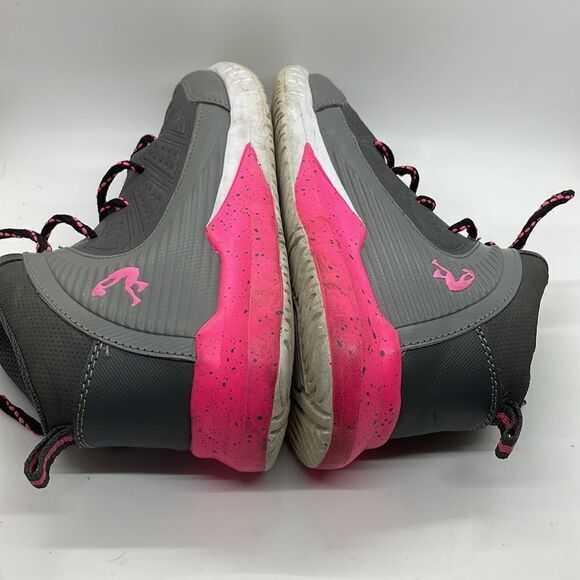 Shaq Footwear Precision Sneaker Girls Basketball Shoes Pink Gray Size 5 - Picture 7 of 10